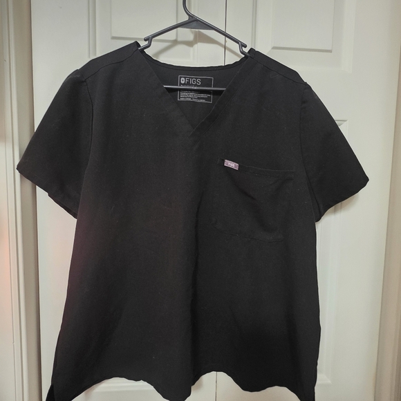 Figs Tops - Figs Catarina Womens Scrub Top Black Size XXL/P
